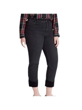 Ralph Lauren Jeans 6 Black Denim Velvet Ankle Detail  Regal Straight  Women’s